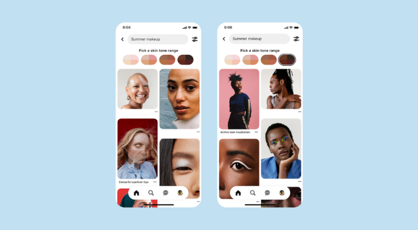 Pinterest Is Now More Inclusive With Skin Tone Search